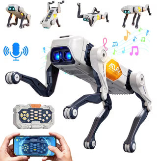 Smart Robotic Dog with Voice Command: Program via App, Dancing, Walking