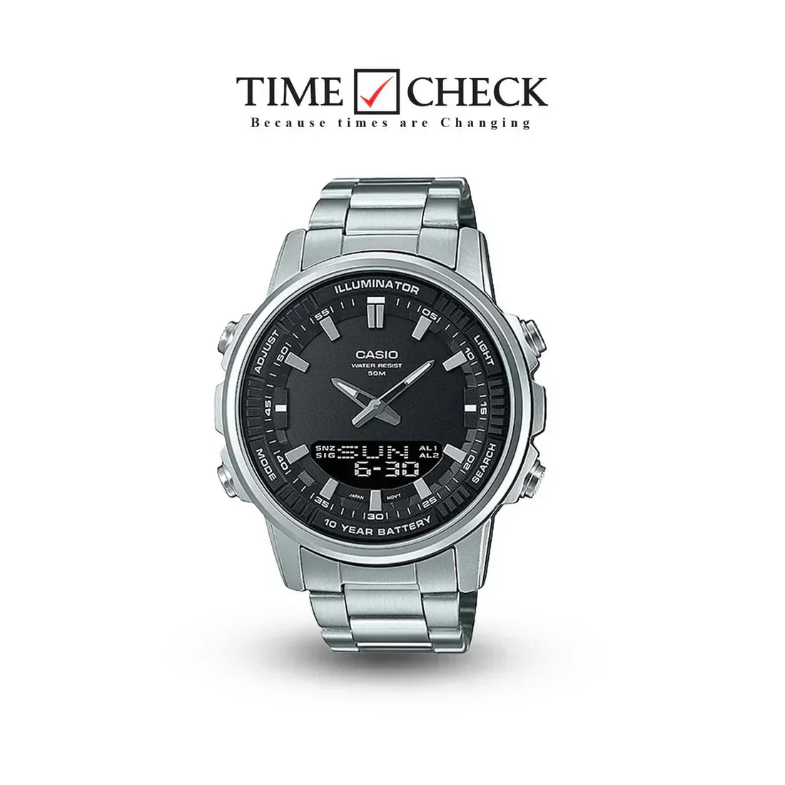 Casio AMW-880D-9AVDF Men’s-Digital Stainless Steel Watch